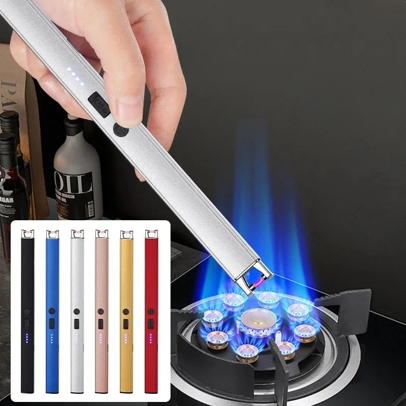 Electric Arc Ignition Windproof Pulse Flameless Plasma Ignition Candle Lighters USB Rechargeable Lighter Kitchen Outdoor BBQ